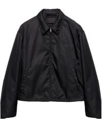 Prada - Triangle-Patch Zipped Jacket - Lyst