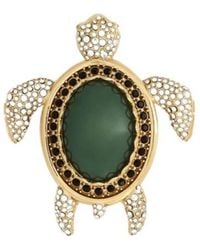Dolce & Gabbana - Turtle-Shaped Embellished Brooch - Lyst
