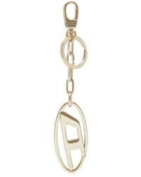 DIESEL - Logo Plaque Chain-Linked Keyring - Lyst