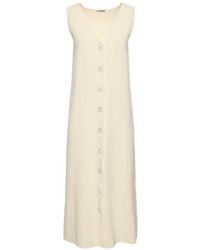 Jil Sander - Rib Knitted V-Neck Mid-Length Dress - Lyst