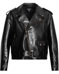Balmain - Collared Zip-Up Biker Jacket - Lyst