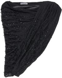 Balenciaga - Embroidered One Shoulder Draped Top - Lyst