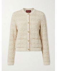 Gucci - Lamé Check Jacquard Cardigan - Lyst