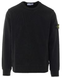 Stone Island - Logo-Patch Crewneck Sweatshirt - Lyst