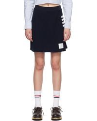 Thom Browne - Pique Label Appliqué 4-Bar Mini Skirt - Lyst
