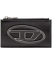 DIESEL - Smooth Leather Zip Card Holder - Lyst