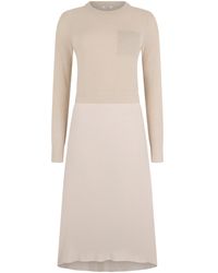 Peserico - Flared Knitted Midi Dress - Lyst