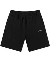 Off-White c/o Virgil Abloh - Logo-Print Cotton Track Shorts - Lyst