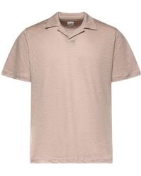 Eleventy - Open Collar Linen Polo Shirt - Lyst