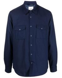 Aspesi - Press-Stud Fastened Long-Sleeved Shirt - Lyst