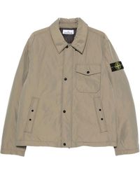 Stone Island - Logo-Patch Zip-Fastening Jacket - Lyst
