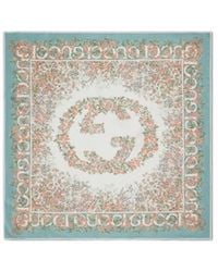 Gucci - Printed Silk Twill Carré - Lyst