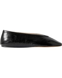 Le Monde Beryl - Luna Crinkled-Leather Ballet Flats - Lyst