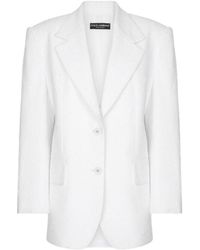 Dolce & Gabbana - Single-Breasted Raschel Tweed Jacket - Lyst