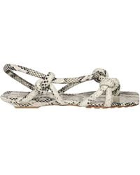 Bottega Veneta - Jimbo Knot Detailed Printed Sandals - Lyst
