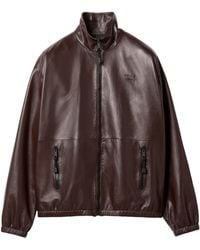 Miu Miu - Nappa Leather Blouson Jacket - Lyst