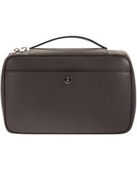 Brunello Cucinelli - Logo Leather Wash Bag - Lyst
