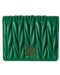 Miu Miu - Small Matelassé Nappa Leather Wallet - Lyst