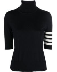 Thom Browne - Roll Neck Knitted Jumper - Lyst