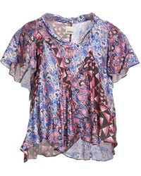 Isabel Marant - Colorful Woven Short-Sleeve Top - Lyst