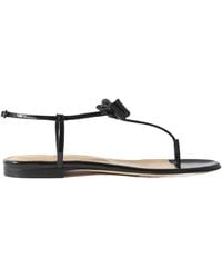 Mach & Mach - Crystal And Bow-Embellished Patent-Leather Sandals - Lyst