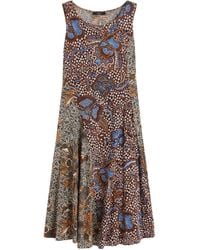 Weekend by Maxmara - Cotton Clash Print Midi Dress - Lyst