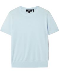 Theory - Merino Wool Short-Sleeved Knit Sweater - Lyst