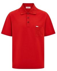 Ferragamo - Ferragamo Logo Plaque Polo Shirt - Lyst