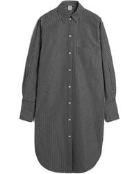 TOTEME - Totême Striped Long-Sleeved Shirt Dress - Lyst