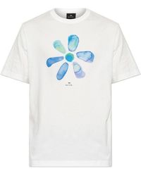 Paul Smith - Ps Paul Smith Abstract Flower Print T-Shirt - Lyst