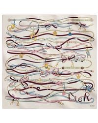 Dior - Saddle Charms 90 Square Scarf - Lyst