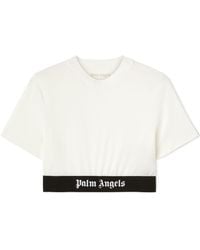 Palm Angels - Logo Tape Cropped Top - Lyst