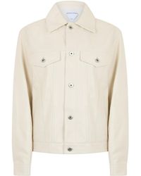Bottega Veneta - Long Sleeve Leather Jacket - Lyst