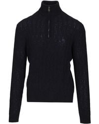 Etro - Quarter-Zip Cable-Knit Sweater - Lyst