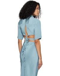 Christopher Esber - Crop Tie Short-Sleeved Shirt - Lyst