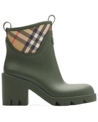 Burberry - Marsh Stamp Heeled Low Boots - Lyst