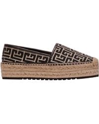 Balmain - Round-Head Hemp Sole Shoes - Lyst