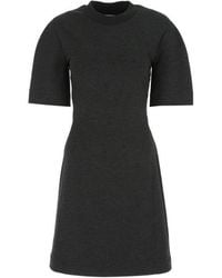 McQueen - Rear Logo-Print Mini Dress - Lyst