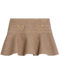 Celine - A Thousand Bird Checkered Skirt - Lyst