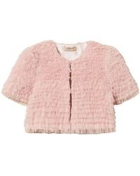 Twinset - Cropped Tulle Ruffle Jacket - Lyst
