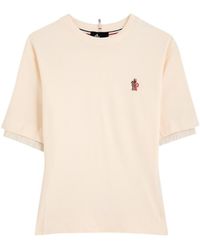 Moncler - Logo-Appliquéd Stretch-Cotton T-Shirt - Lyst