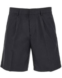 Emporio Armani - Pleated Bermuda Shorts - Lyst
