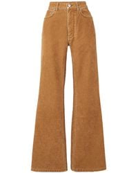 Rabanne - Contrast-Stitching Straight Trousers - Lyst