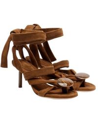 Christopher Esber - Doma Embellished Suede Sandals - Lyst