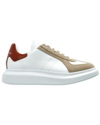 McQueen - Logo Printed Lace-Up Sneakers - Lyst