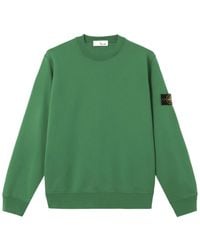 Stone Island - Logo Patch Crewneck Sweatshirt - Lyst
