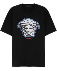 Versace - Cotton T-Shirt With Logo Print - Lyst