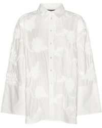 ROTATE BIRGER CHRISTENSEN - Floral Oversized Shirt - Lyst