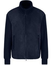 Giorgio Armani - High-Neck Bomber Jacket - Lyst