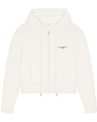 Givenchy - Paris Signature Embroidered Zipped Hoodie - Lyst